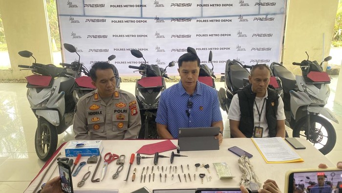 Polisi Depok Bongkar Sindikat Curanmor, 8 Pelaku Ditangkap dan Ditemukan Tali Pocong