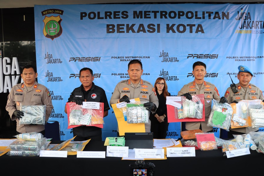 Polres Bekasi Kota Ungkap 102 Kasus Narkotika 2 Bulan, Tersangka 121 Orang