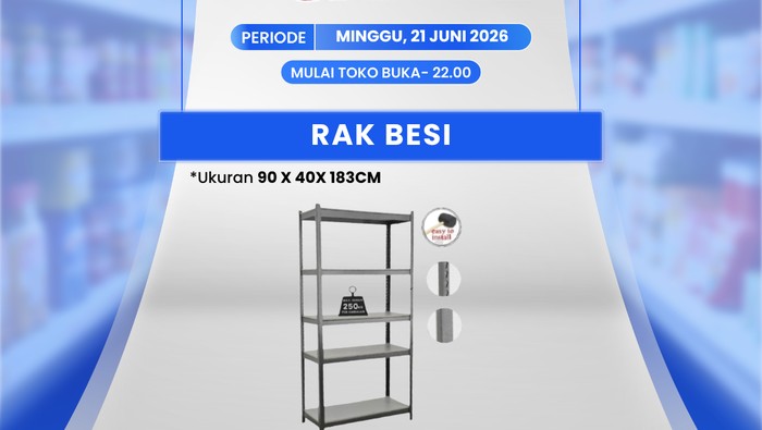 Transmart Full Day Sale, Rak Besi Banting Harga di Bawah Rp 1 Juta