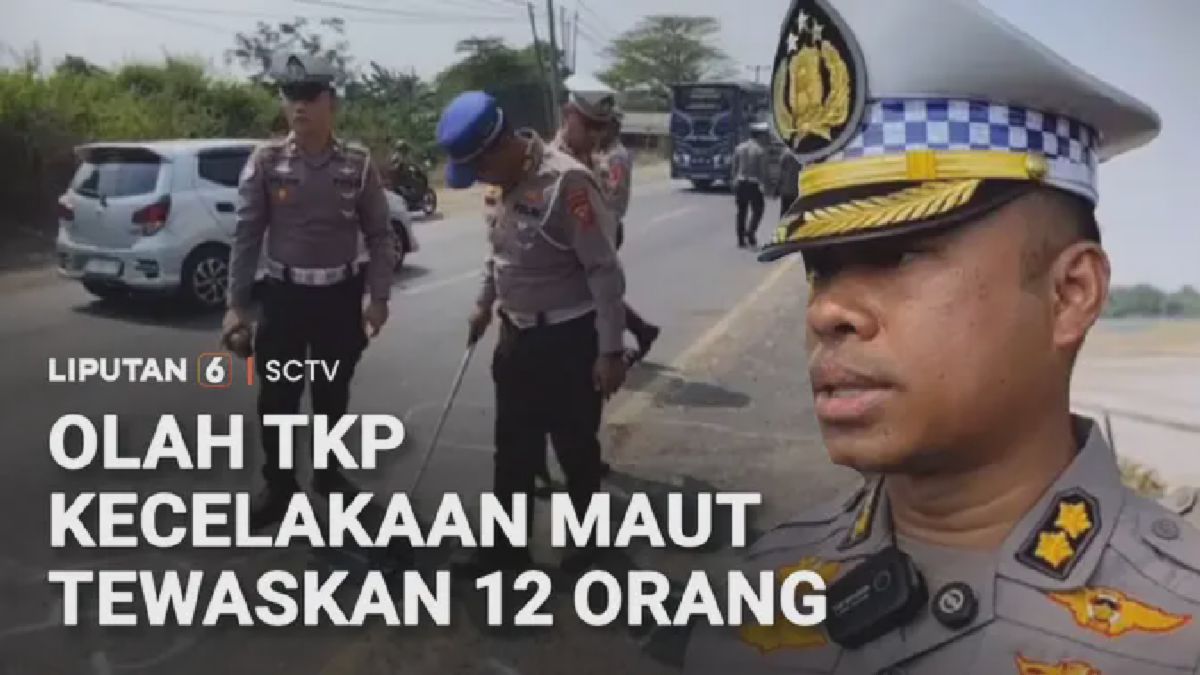 Polisi Olah TKP Kecelakaan Maut Tewaskan 12 Orang di Pantura Indramayu