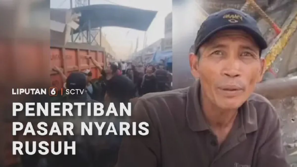 Satpol PP Tertibkan PKL Pasar Baru Bekasi, Nyaris Ricuh