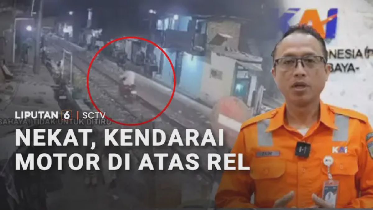 PT KAI Daop 8 Surabaya Kecam Aksi Motor di Atas Rel