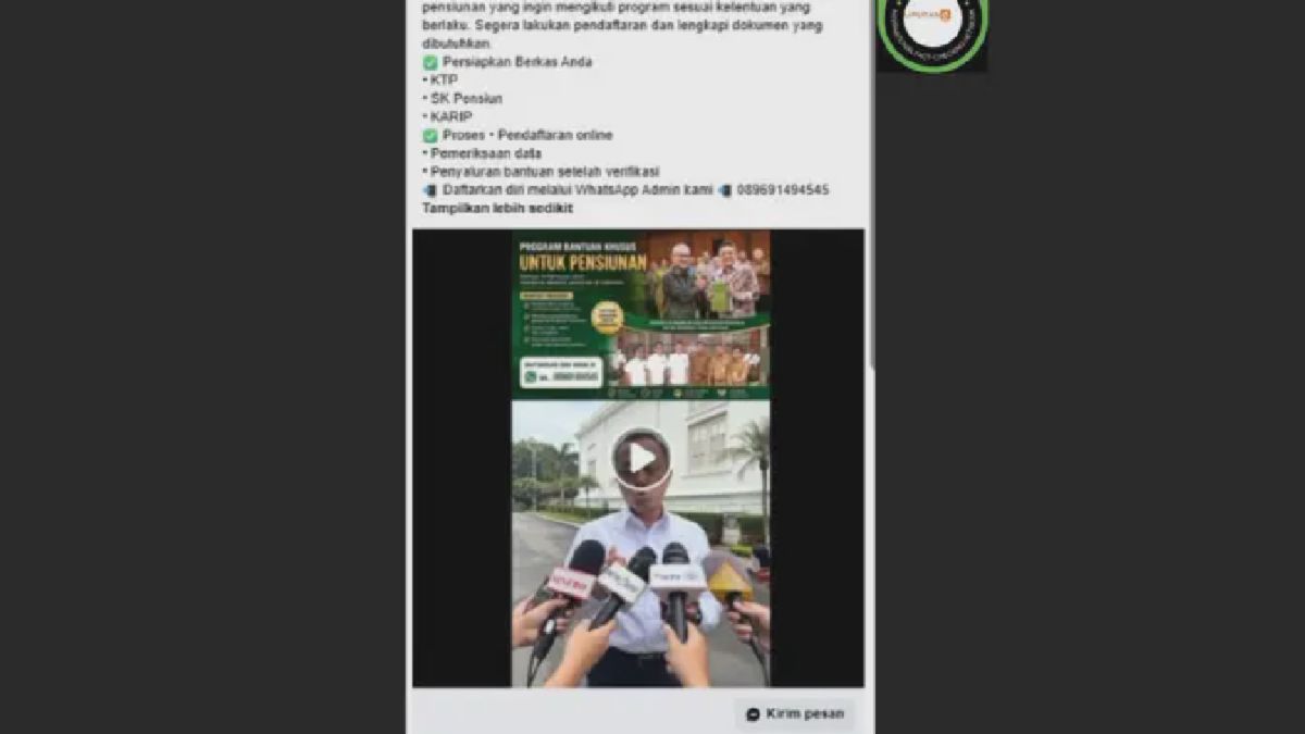 Jakarta — Sebuah video yang diklampaukan sebagai pengumuman resmi Menteri Sekretaris Negara