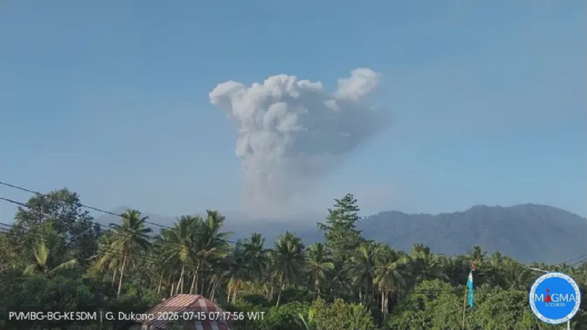 Gunung Dukono Erupsi Dahsyat, Warga Maluku Utara Mengungsi